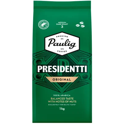 Paulig Coffee Presidentti Original Beans 1kg /4