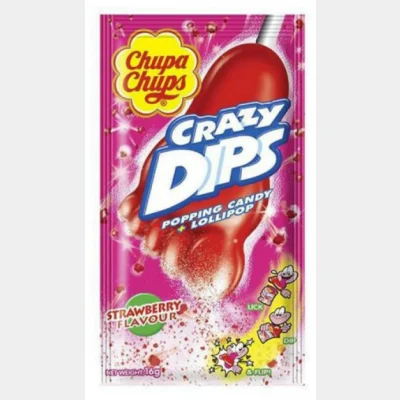 Chupa Chups Crazy Dips Strawberry Candy  16 gr