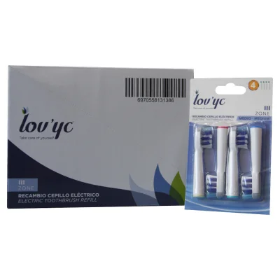 Lov'yc electric toothbrush refill 4 u. III Zone minibox 12 u.