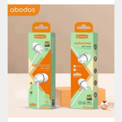 ABODOS AS-ES526 HEADPHONES 1.2m MIC WHITE