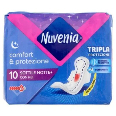 Nuvenia Assorbente Comfort & Protezione Sottile Goodnight con Ali Pz.10