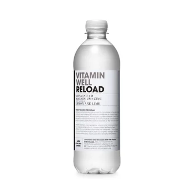 VITAMIN WELL Vitamin Water lemon & lime flavour 500ml - Reload