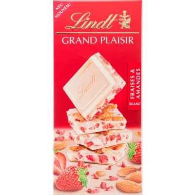 Lindt Grand Plaisir Strawberry Almond White 150g