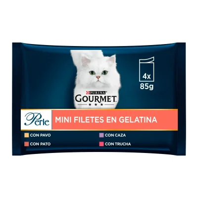 Purina Gourmet Perle Fine Slices in Gelatin Assorted 4x85g