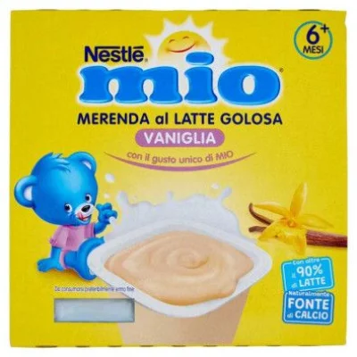 Nestle' Mio Merenda Latte e Vaniglia Gr.100 Pz.4