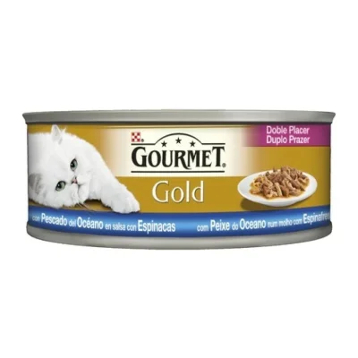 Purina Gourmet Gold Double Delight with Deep Sea Fish and Spinach 24x85g