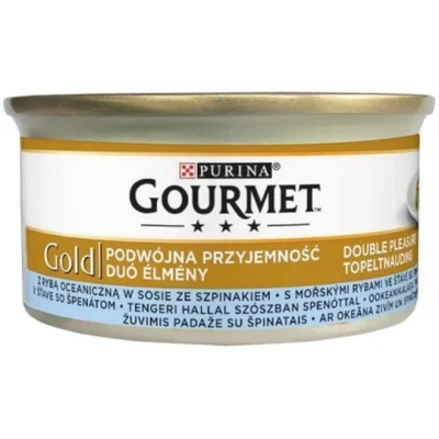 Gourmet Gold Double Pleasure Fish And Spinach 85g