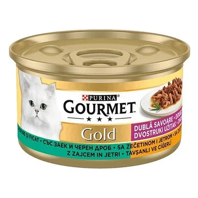 Gourmet Gold Double Pleasure Rabbit And Liver 85g