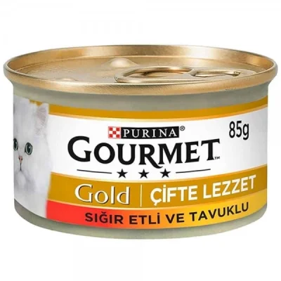 Gourmet Gold Double Pleasure Beef And Chicken 85g