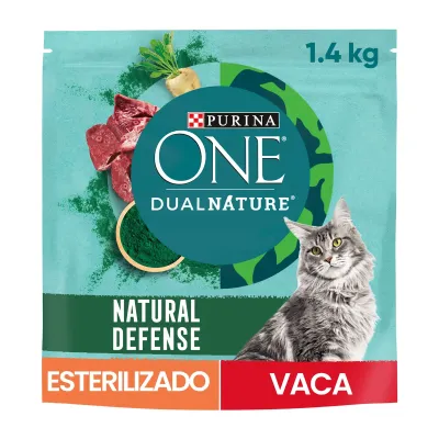 Purina ONE Dual Nature Sterilized Beef & Spirulina Cat Food 6x1.4kg