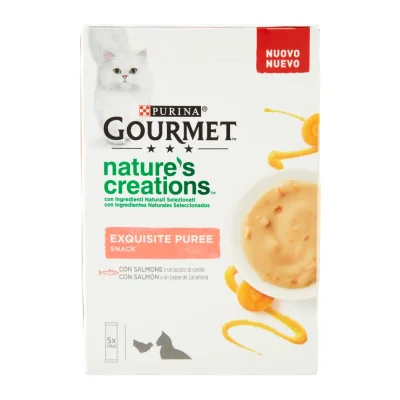 Purina Gourmet Nature's Creations Salmon & Carrot Puree 5x10g