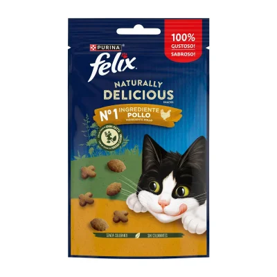 Felix Naturally Delicious Cat Snack Chicken & Catnip 8x50g