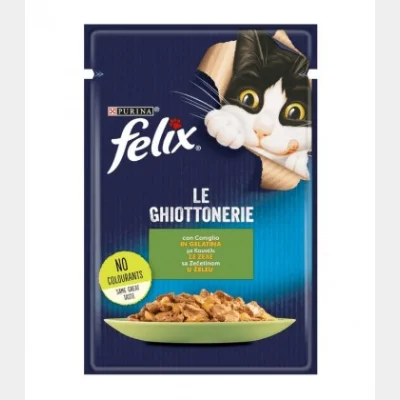 FELIX CAT FOOD IN JELLY WITH RABBIT 285gr