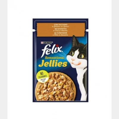 FELIX CAT FOOD IN TURKEY & SPINACH JELLY 285gr