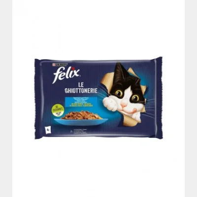 FELIX WET CAT FOOD IN JELLY (85gr) SALMON-TUNA 340gr