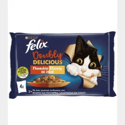 FELIX LIQUID CAT FOOD IN JELLY (85gr) MEAT VARIETY 340gr