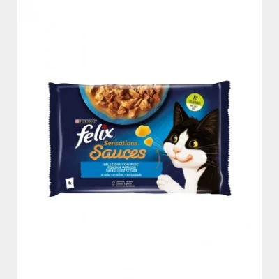 FELIX WET CAT FOOD IN JELLY (85gr) SALMON-SARDINE 340gr