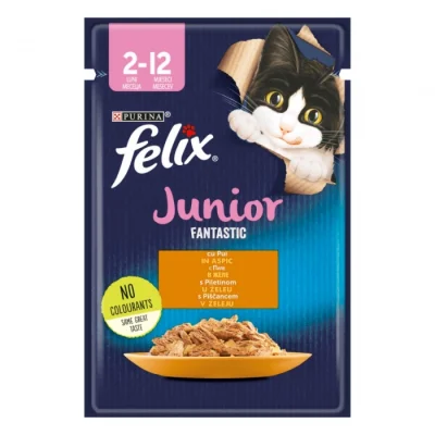 Felix Fantastic Junior Chicken Pouch 85g