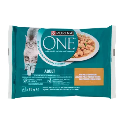 NESTLÉ ONE ADULT Cat GiG Chkn&GrnB12(4x85g)N3XM