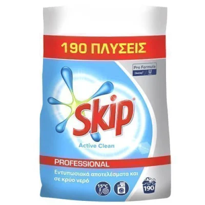 SKIP LAUNDRY POWDER DETERGENT PROFESSIONAL ACTIVE CLEAN 12,35 kg