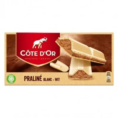 Côte d'Or Tablet White Praline 200g