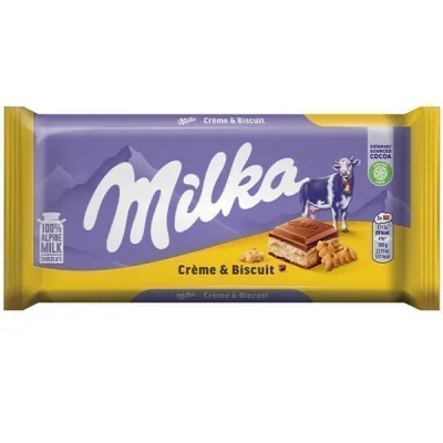 Milka Chocolate Cream & Biscuits 100g