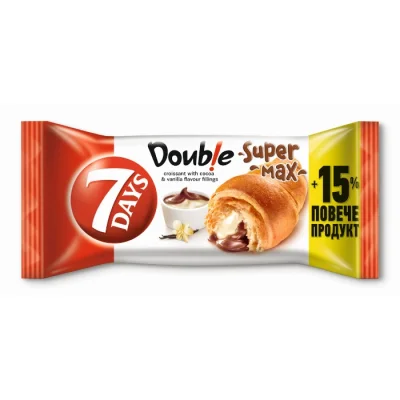 7Days Croissant Super Double Cocoa & Vanilla 110g