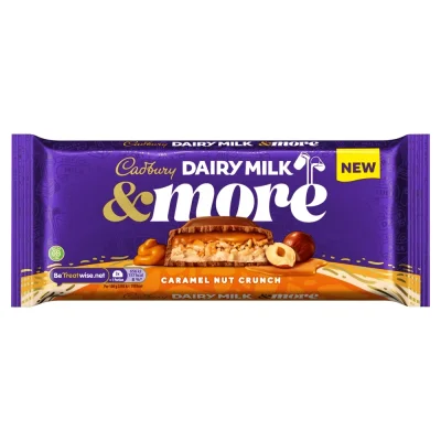 Cadbury Dairy Milk & More Nutty Praline Crisp 180g