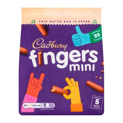 Cadbury Mini Fingers 5 Pack 96.5g