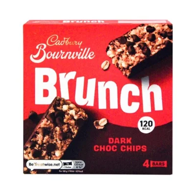 CADBURY brunch Bournvile dark chocolate chips 4x28g