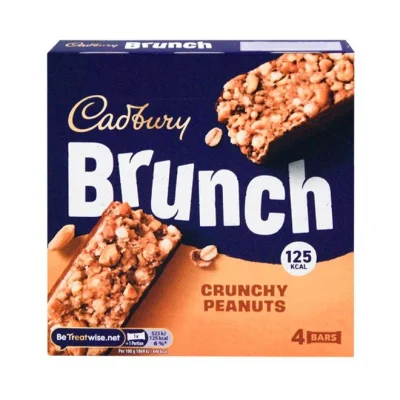 CADBURY brunch bar crunchy peanuts 4x28g