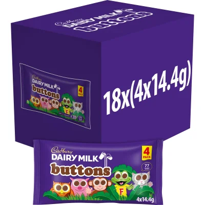 Cadbury Dairy Milk Buttons 4 Pack 56g