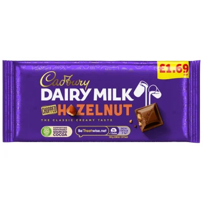 Cadbury Dairy Milk Chopped Hazelnut 95g