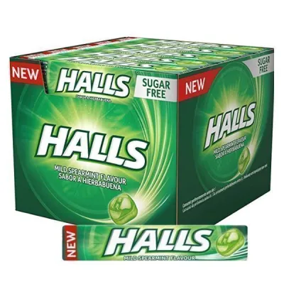 HALLS 20x32gr MILD SPEARMINT SUGAR FREE
