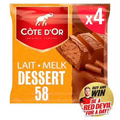Côte d'Or Bar Dark 58% 4-Pack