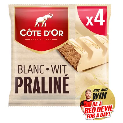 Côte d'Or Bar White Praline 4-Pack
