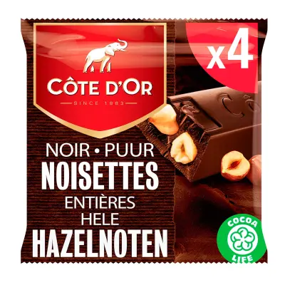 Côte d'Or Dark Whole Nuts 4-Pack