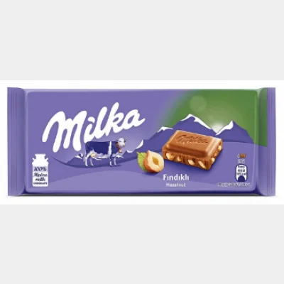 Milka Tablet Chocolate with Hazelnut  80 gr