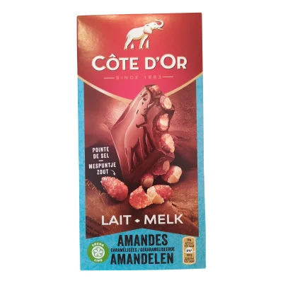 Côte d'Or Tablet Milk Salted Almonds 180g