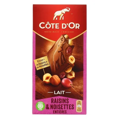 Côte d'Or Milk Chocolate Raisin Hazelnut 180g