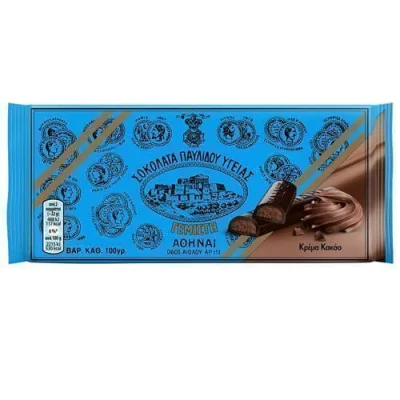 PAVLIDIS DARK CHOCOLATE 100gr. COCOA CREAM