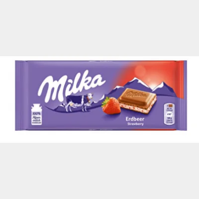 Milka Tablet Chocolate Strawberry Yogurt  100 gr