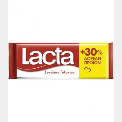 LACTA MILK CHOCOLATE 110gr (85gr+30%FREE)