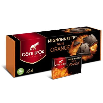 Côte d'Or COTE D'OR MIGNONNETTE NOIR/ORANGE 240 GRAMMES