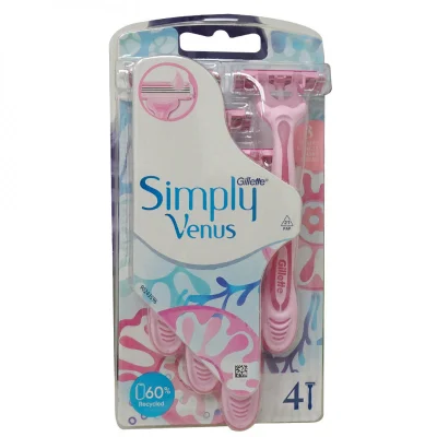 Gillette Simply Venus razor 3 blades 4 u.
