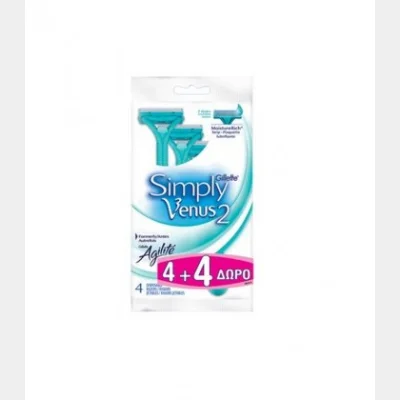 GILLETTE SIMPLY VENUS 2 ΜΙΑΣ ΧΡΗΣΗΣ 4+4