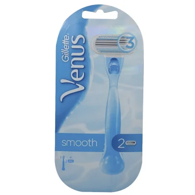 Gillette Venus Smooth razor 3 blades + 2 refill.