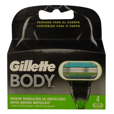 Gillette Body blades 4 u. Minibox.
