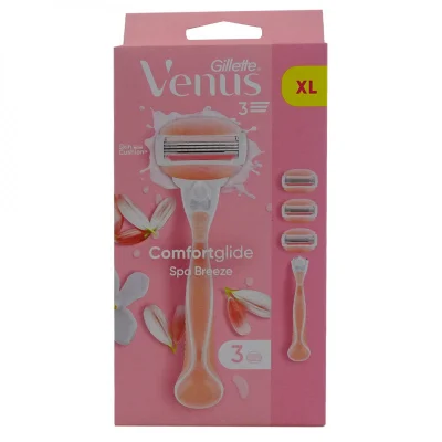 Gillette Venus Comfortglide razor 3 blades + 3 refill. Spa breeze.