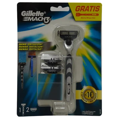 Gillette Mach 3 razor 1 u. + 2 refills.